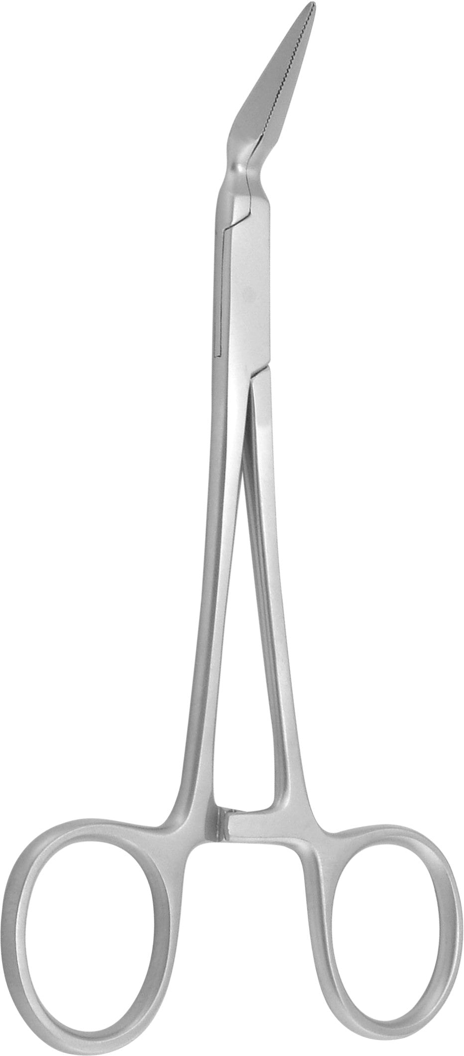 A pair of angled fragment forceps with 45 degree angulation, made of surgical stainless steel.