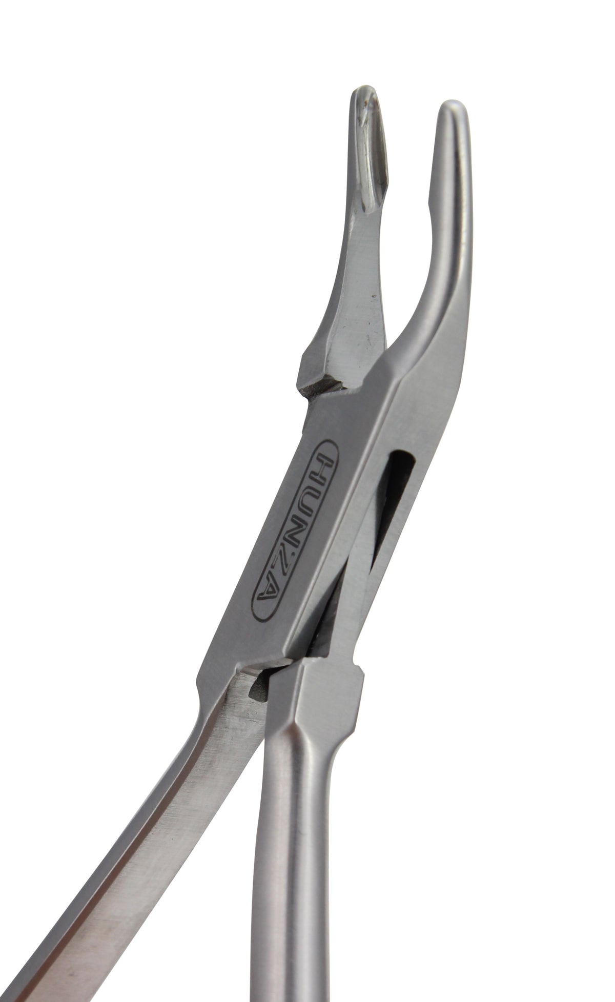 A pair of micro ronguers with a 2mm tip width and 5.75 inch length, featuring a thin, sharp cutting tip.