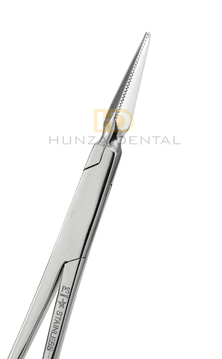 A straight fragment forceps made of surgical stainless steel, with no visible branding.