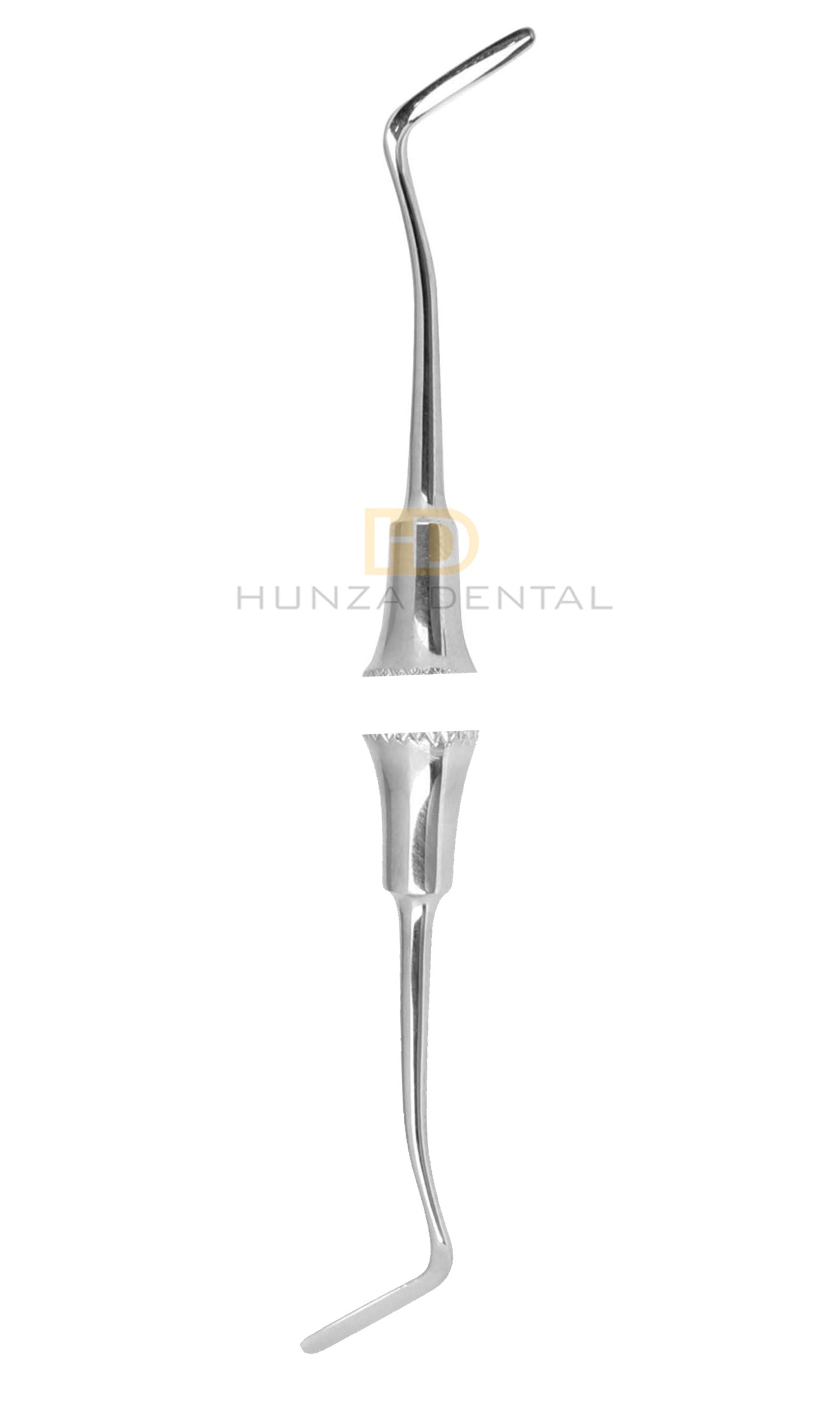 A dental composite instrument with a large handle, typically used in dental procedures for placing, sculpting, and contouring composites.