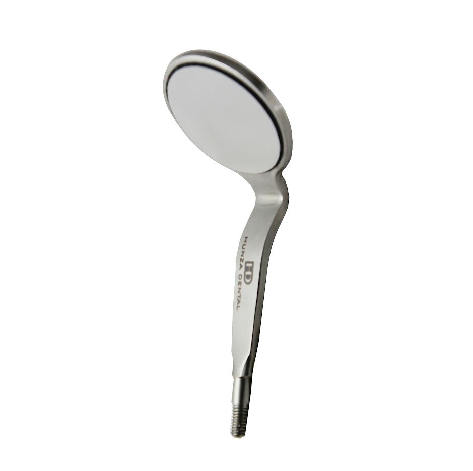 Size 5 Double Sided Cone Socket Mirror Head, Rhodium-Coated - 6/Pk